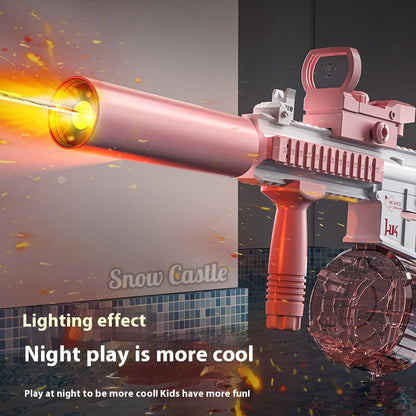 M416 LED Light-Up Electric Water Gun – Blue Edition with High-Speed Water Jet and Tactical Features